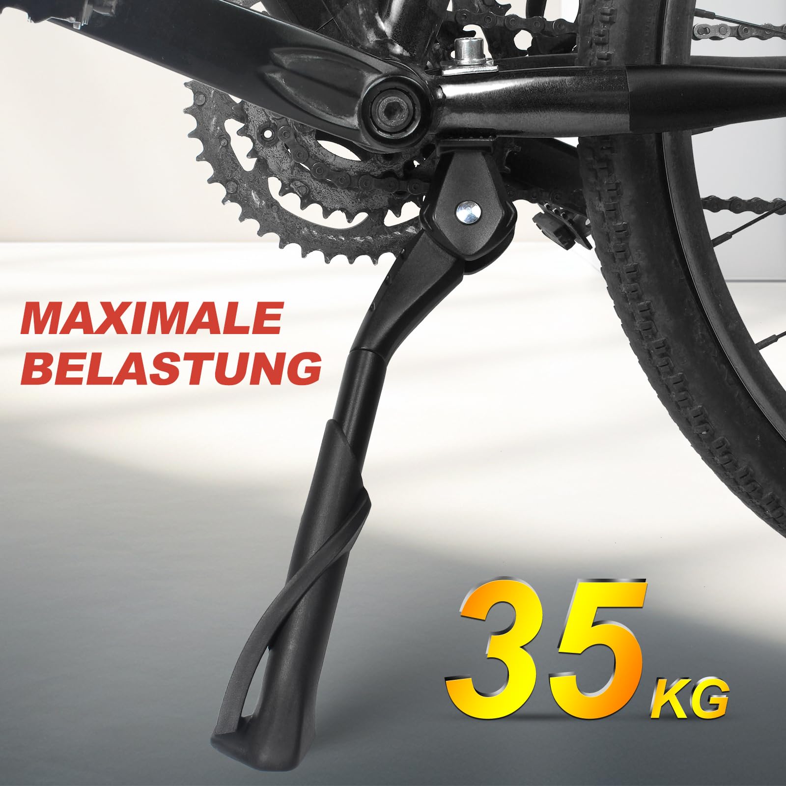 Fahrradständer Mountainbike Höhenverstellbarer Fahrrad Ständer Aluminiumlegierung Rutschfester Mittelständer für E-Bike, MTB, Trekkingrad, Cityrad, Rennrad