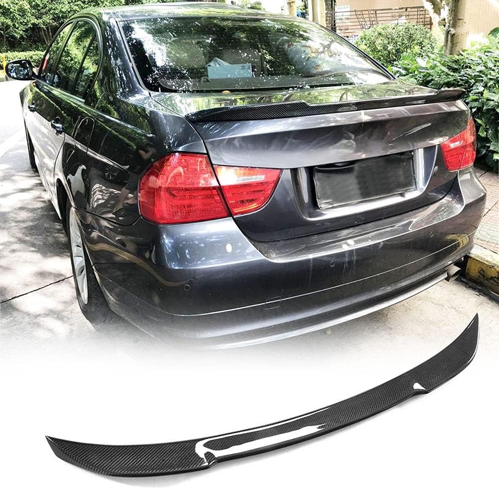 Carbon Fiber Trunk Spoiler Fits for BMW 3 Series E90 325I 328I 330I 335I M Sport M3 Sedan 2005-2012 Factory Outlet CF Rear Boot Lid Highkick Spoiler Wing Lip (Type C)