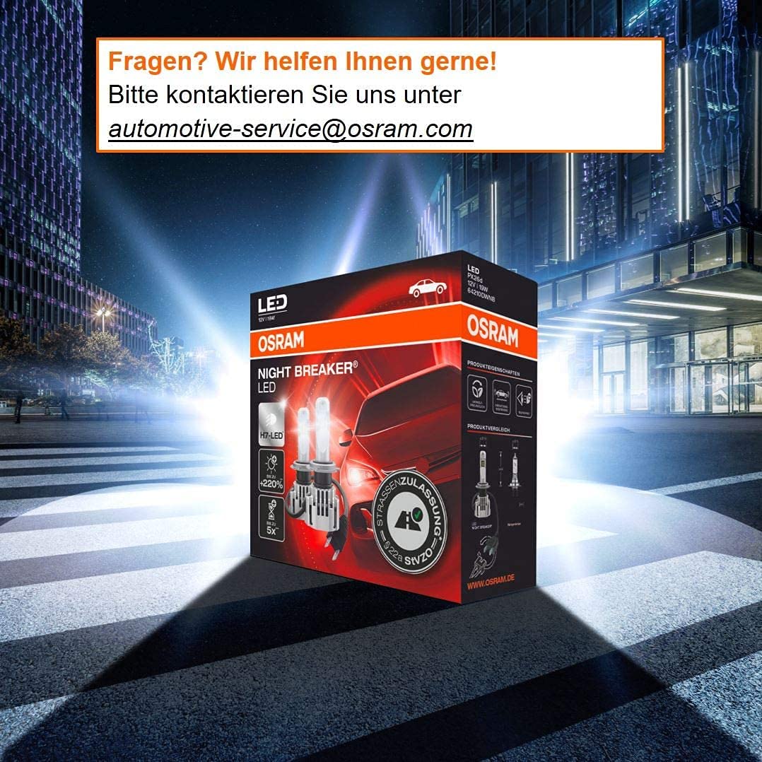 Osram LEDriving SMART CANBUS, LEDSC01, umgeht das Lampenausfallerkennungssystem Retrofit Lampen wie Night Breaker H7-LED & LEDriving ADAPTER für NIGHT BREAKER H7-LED; Lampenhalterung
