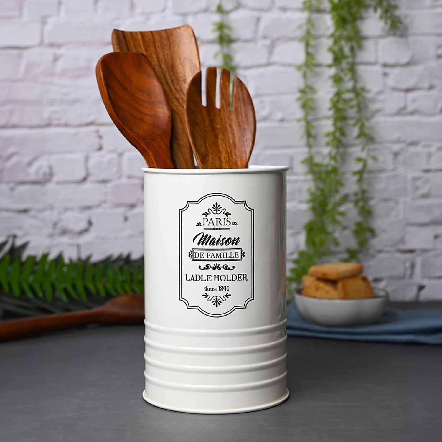 Market99 Metal Ladle Holder - Ivory|Storage Box - Spoon, Knife, Fork, Chopstick, Ladle Holder Kitchen Organizer Stand Dining Multifunctional (B0CJFLM8NW) Amazon Price History, Amazon Price Tracker