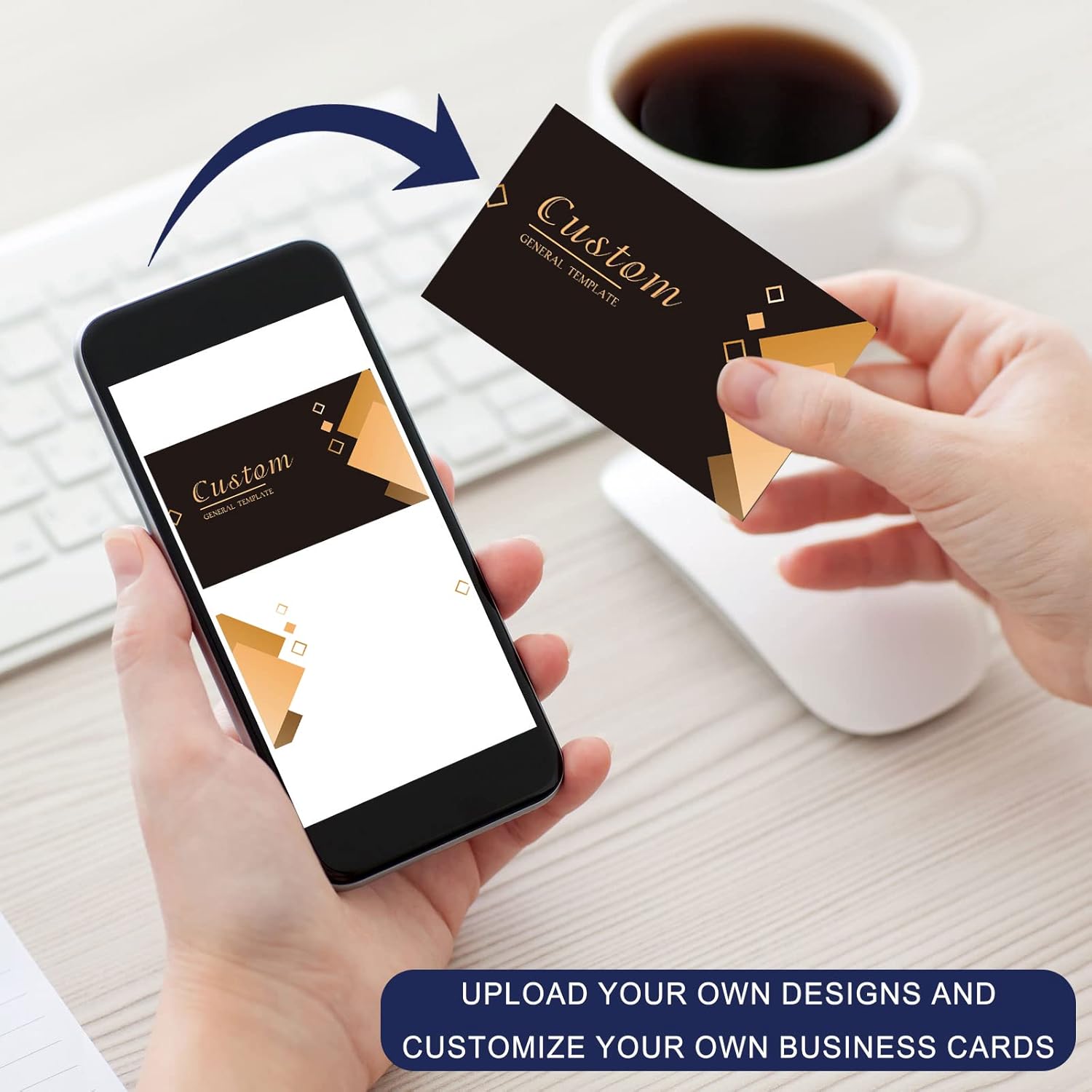 Custom Business Cards Customize with Logo QR Code Personalized Barbershop Cards 1000 500 200 100 for Small Business Double-Sided Printing