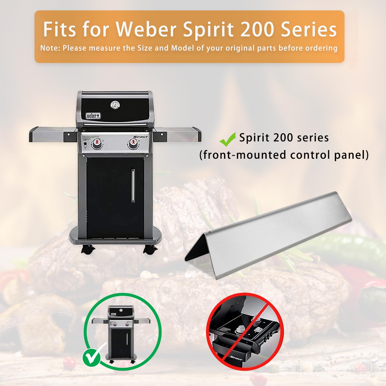 Stainless Steel Weber E210 Flavorizer Bars 7534 7535 Spare