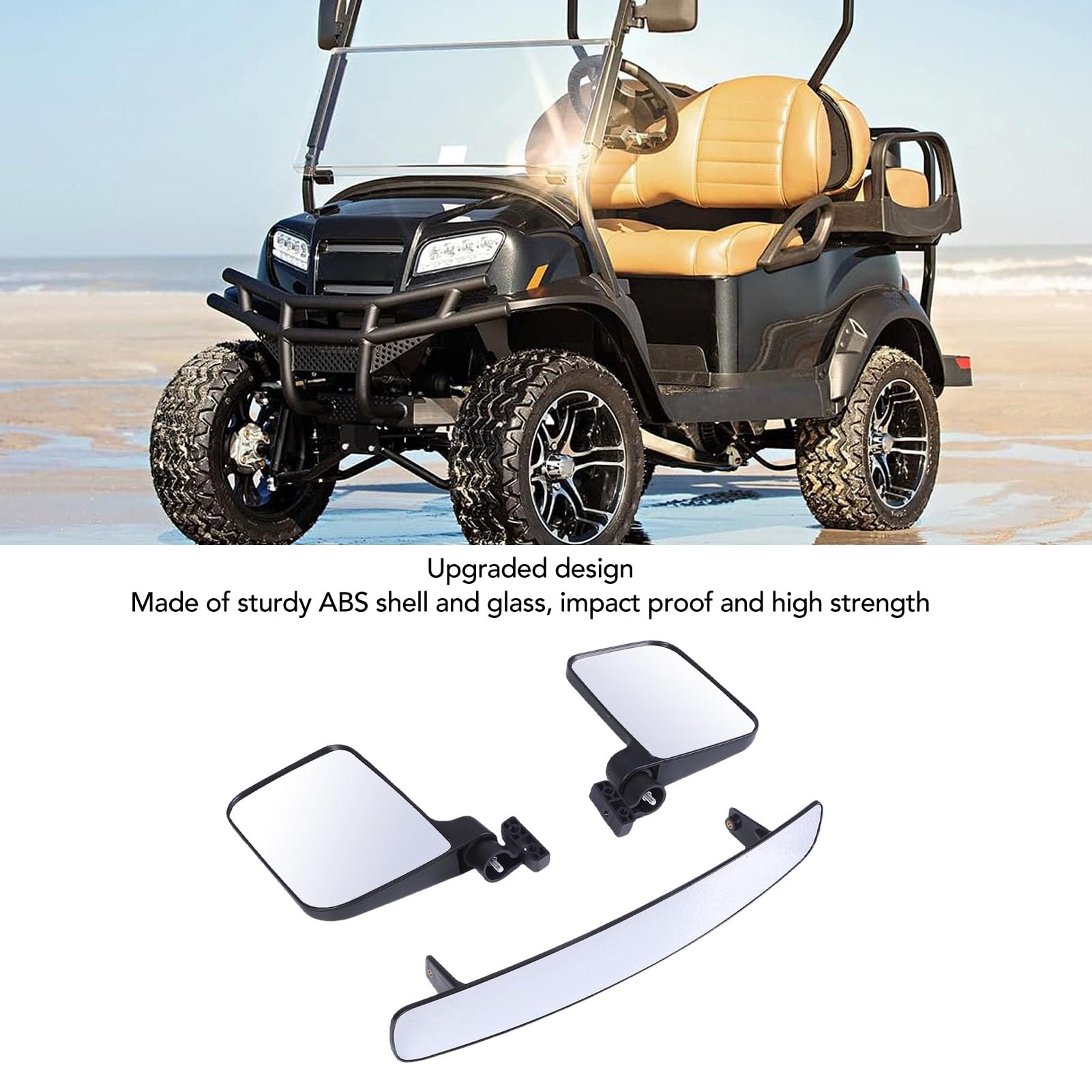 Yctze Kit di Ricambio in Vetro HD per Specchietti per Carrello per Carrelli EZGO TXT RXV, DS e Precedent,-G29, Star e Zone - Specchietti Retrovisori e Retrovisori Pieghevoli