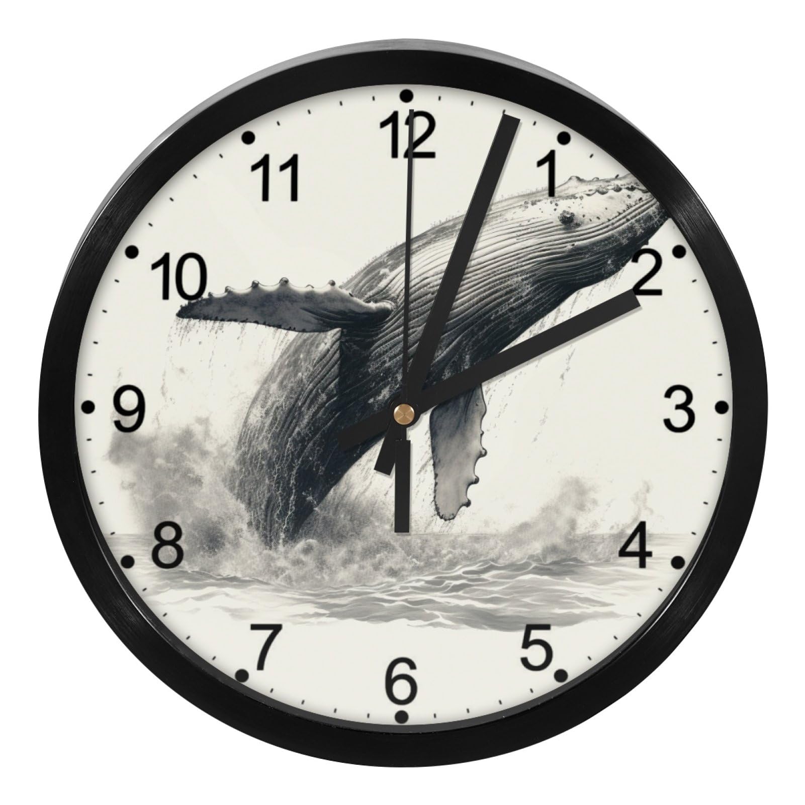 Horloge murale ocean de 24 cm pour la decoration moderne du bureau
