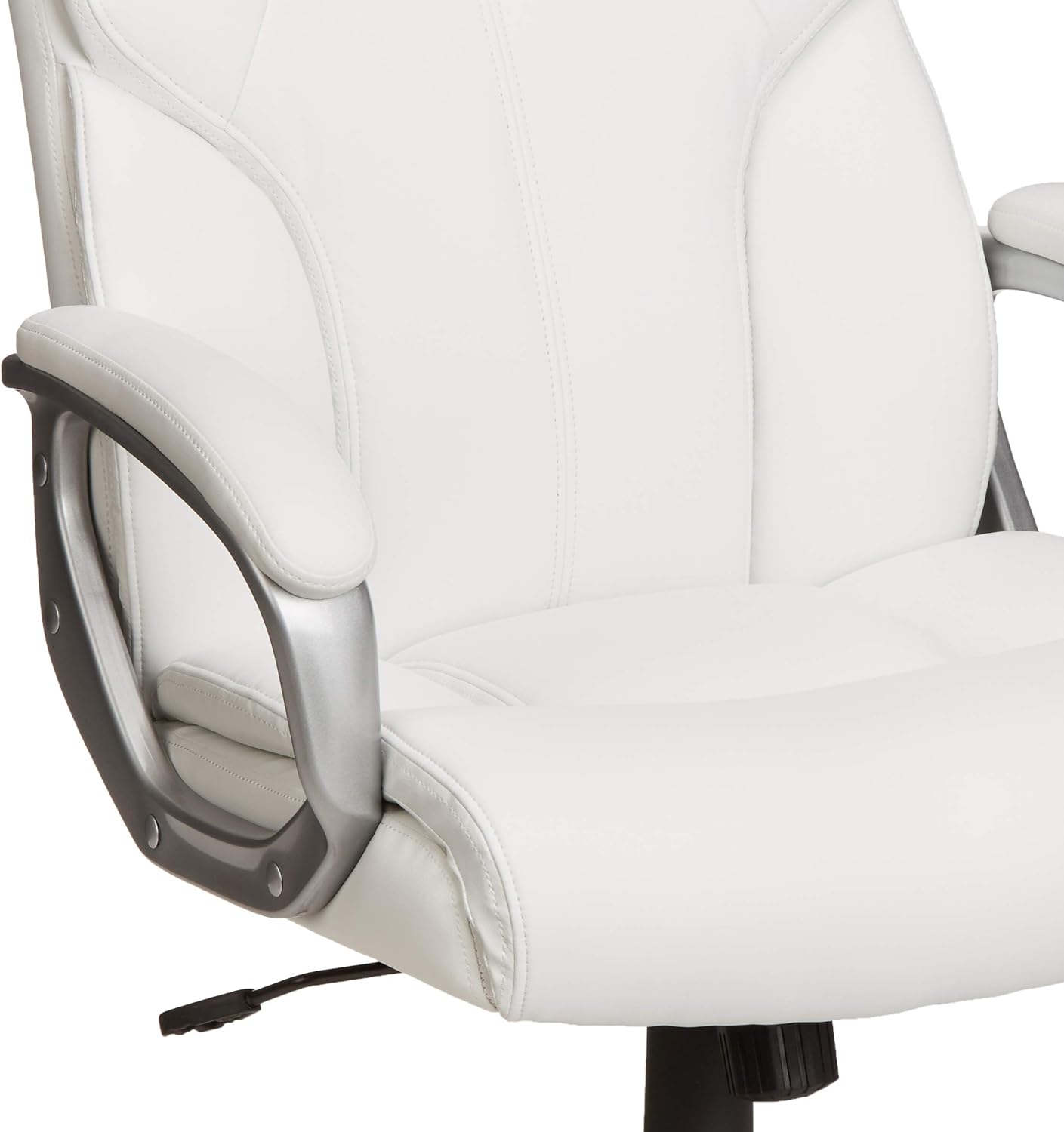 Amazon Amazonベーシック オフィスチェア デスクチェア ハイバック エグゼクティブ 回転式 ホワイト ピューター仕上げ デスクチェア 文房具 オフィス用品