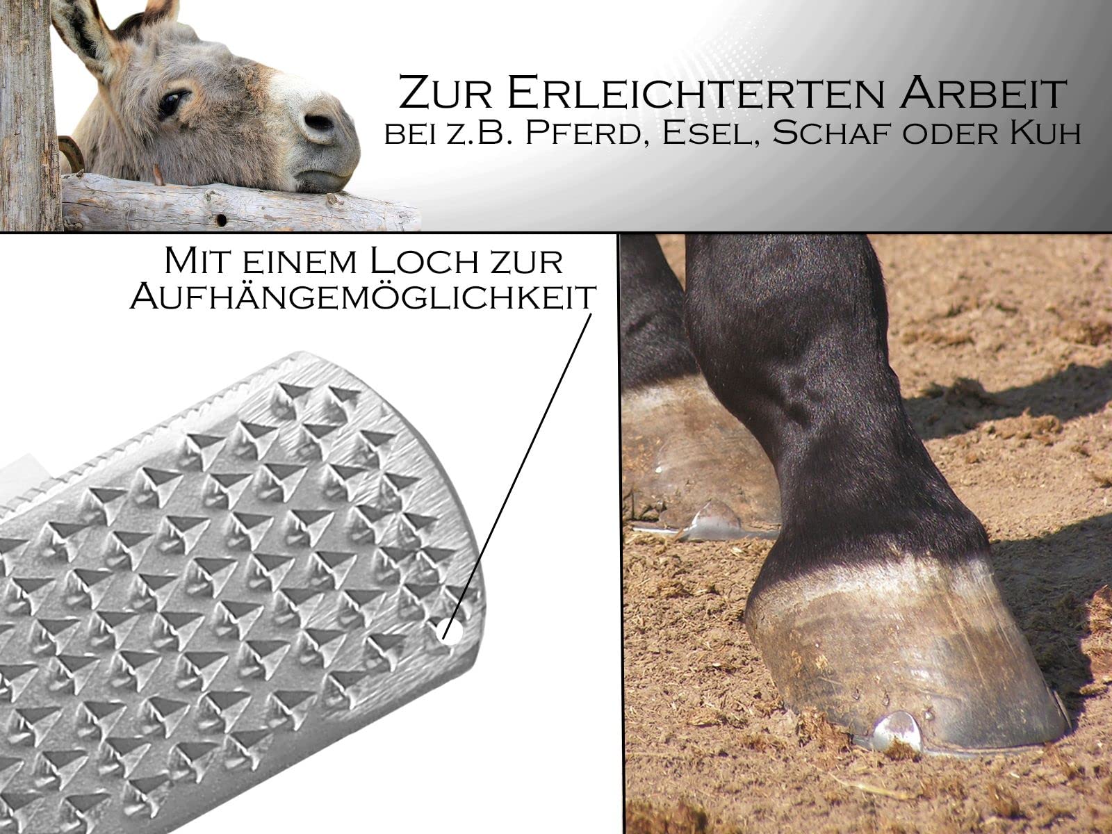 Profi Pferde Hufschmied-Werkzeug Set 3-teiliges Pferdehufpflege-Set