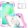 Funda Gylint para Galaxy Tab A11 2025 8.7 Pulgadas - con protector de pantalla, correa de mano, correa para hombro, soporte giratorio 360° para Samsung Tab A11 SM-X133, SM-X135/ Tab A9 Rosa 1