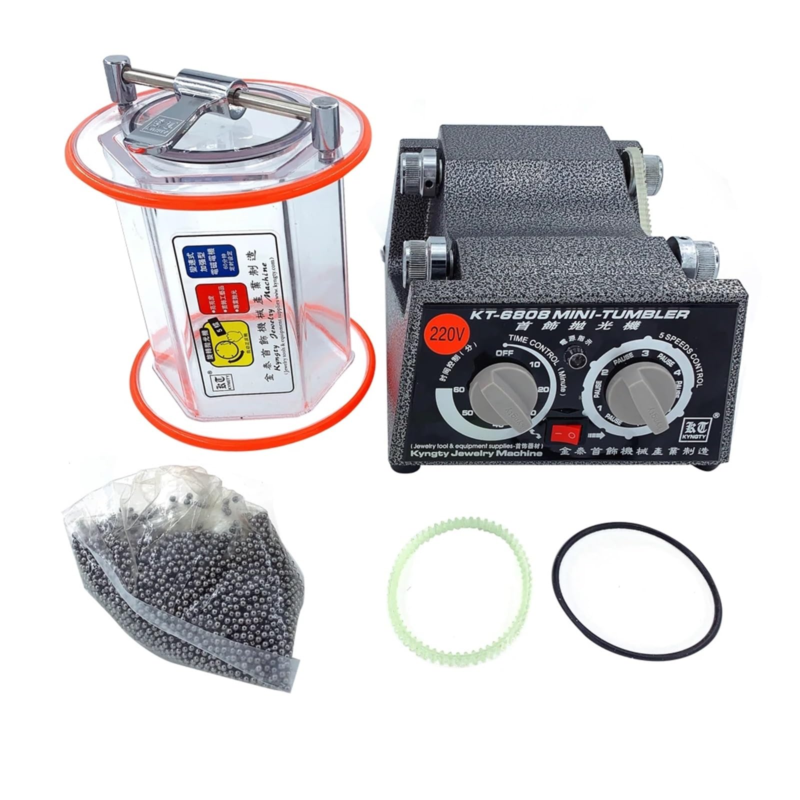 Mmhhhg One Color Capacity 3Kg Drum Polisher, Jewelry Rotary Tumbler, Tumbling Machine, Mini Tumbler, Jewelry Tools And Equipment