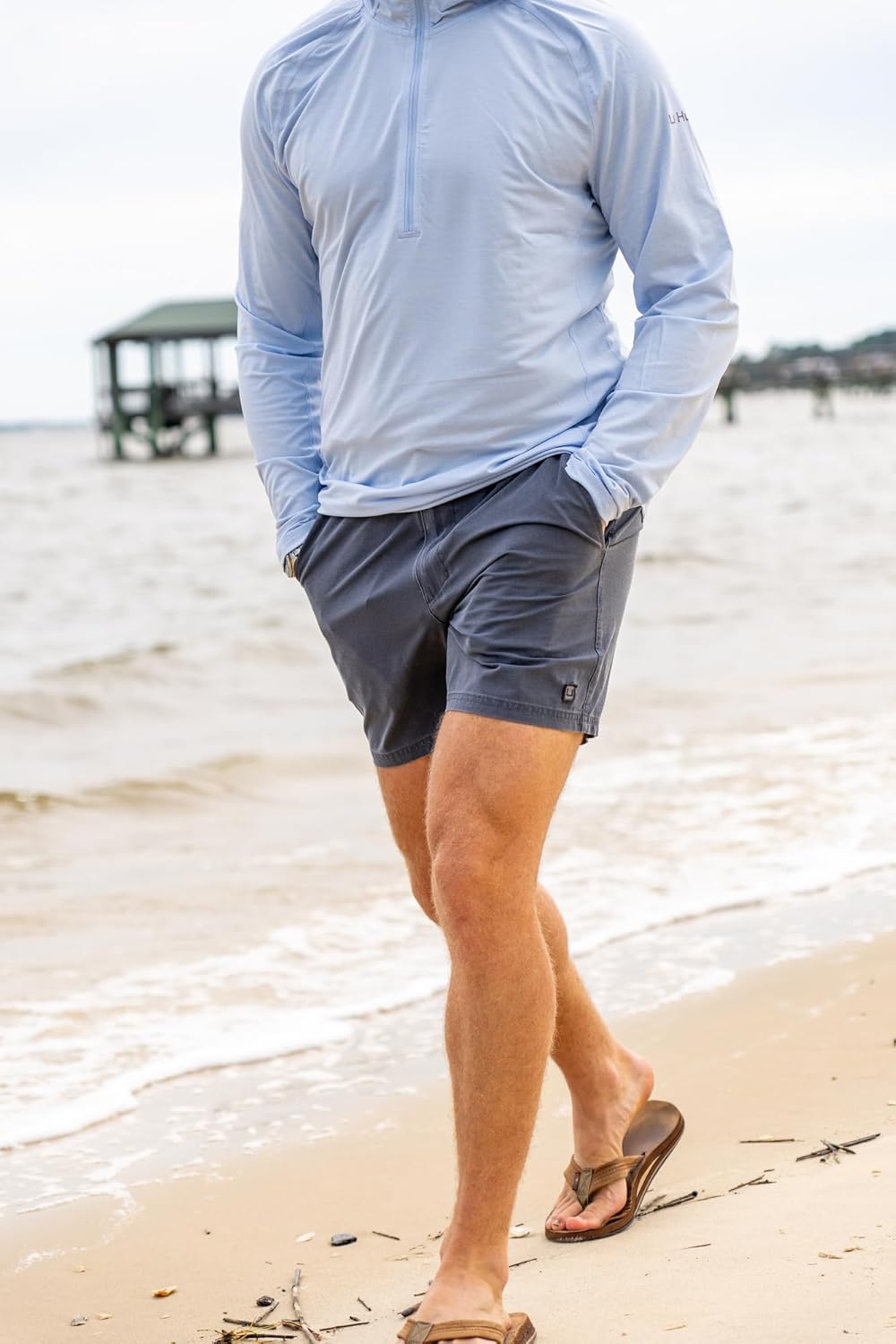 HUK Men's Next Level Camp Shorts 6" Performance Fishing Shorts, Lightweight, Quick-Dry, Elastic Waistband