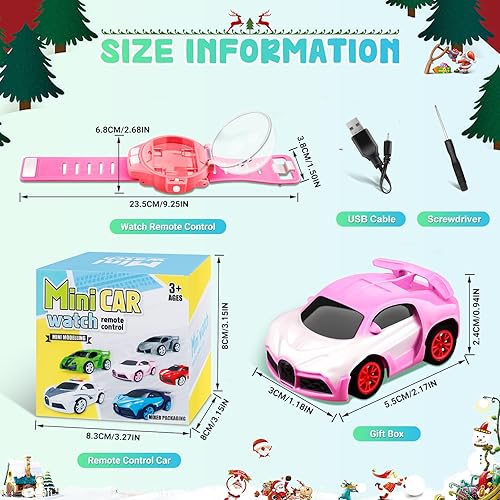 Miniatura 5 de Nuevo mini reloj de juguete a control remoto para niños, 2.4 Ghz 164.0 ft de larga distancia, relojes de automóvil, juguetes de carreras, reloj de