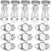 Vista 1 de Exceart 50 piezas de aretes de cabujón con clip para hacer joyas y manualidades de bricolaje, color plateado, 0.315 in