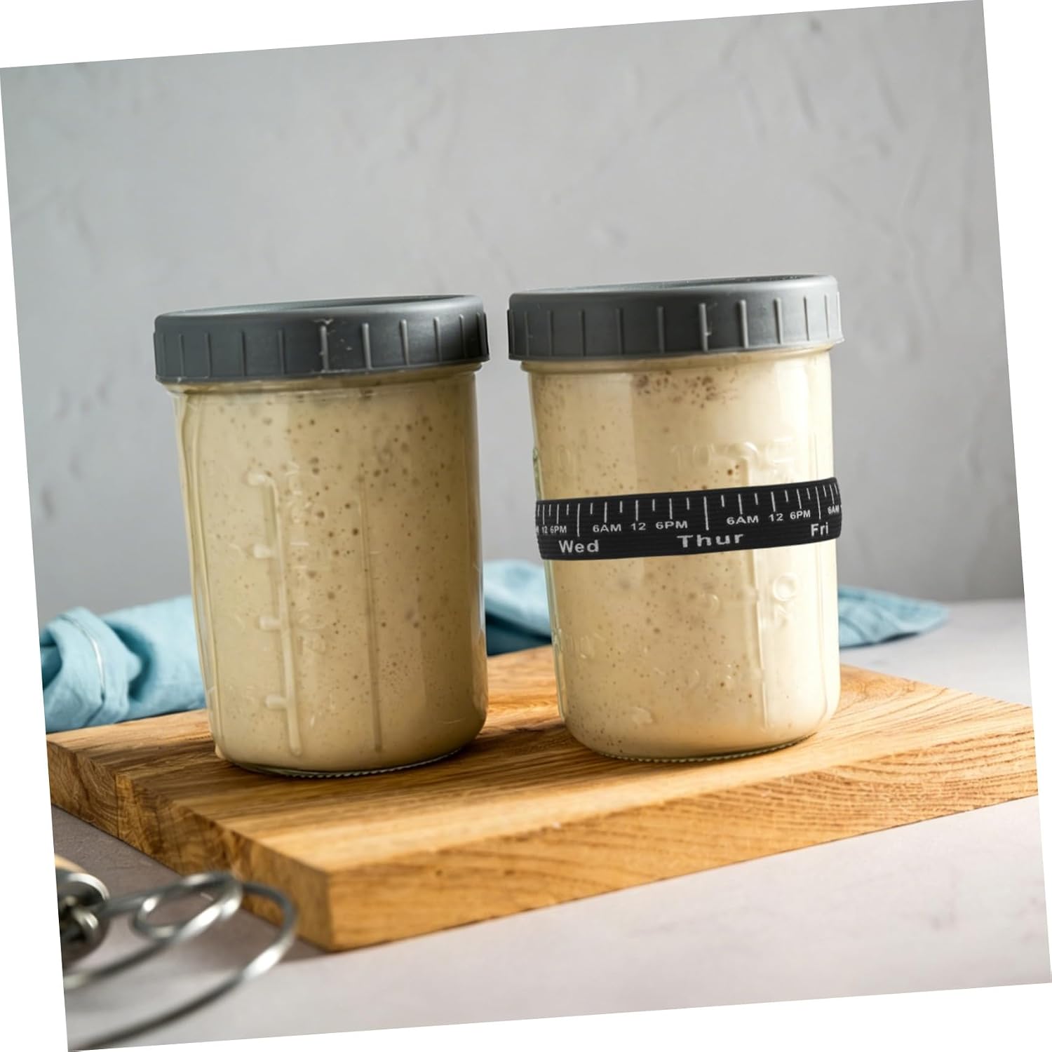 10 Pack Sourdough Jar Marking Bands for Date Tracking