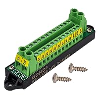 Vista 14 de OONO Módulo de distribución de bloque de terminales de posición 2x12 de 16 amperios para CA DC