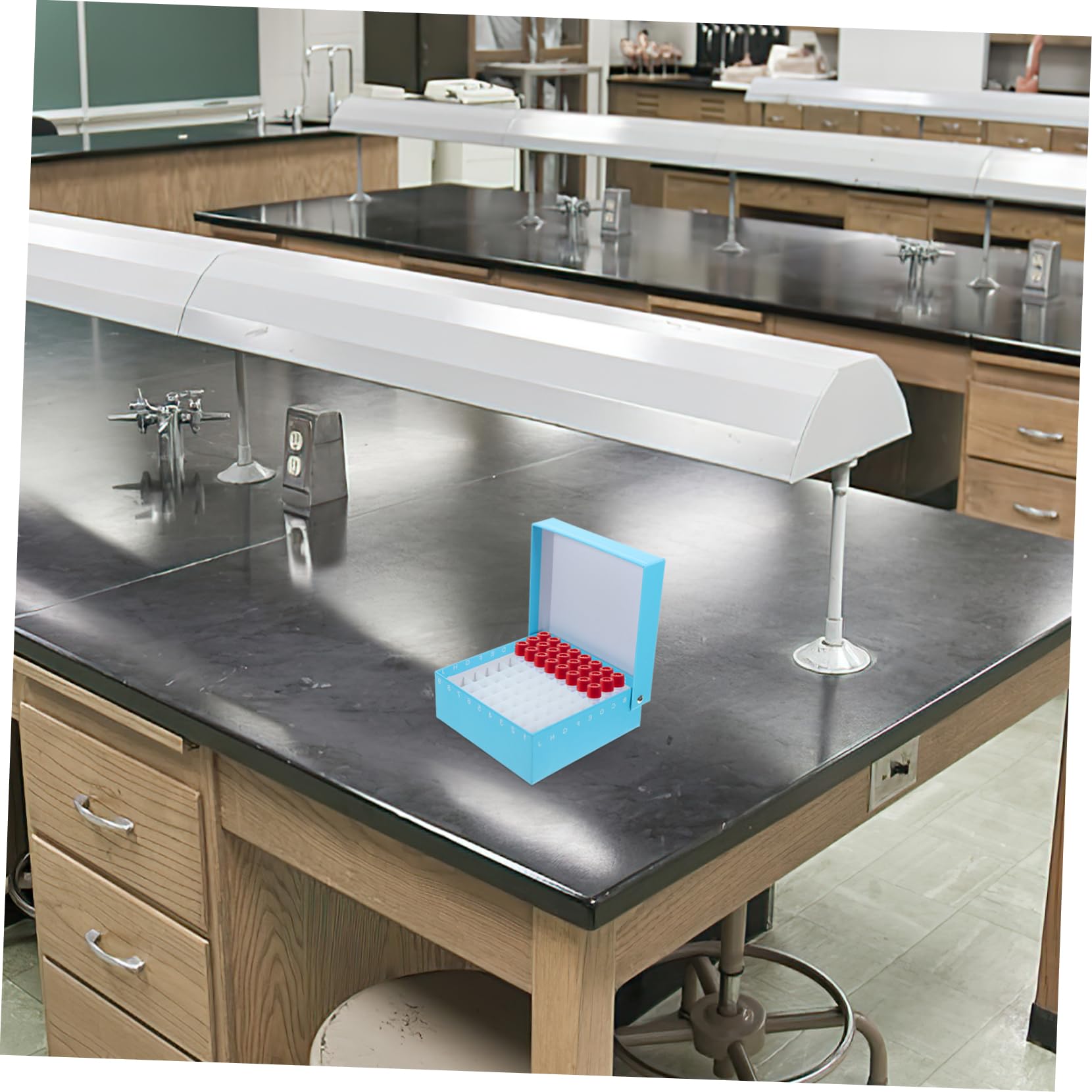 SOLUSTRE 5pezzi Contenitorper Microcentrifuga Con Supporto Per Tubetti Criogenici Scatola Di Stoccaggio Per Congelatore Scomparti Design Pratico Per Laboratori e Esperimenti