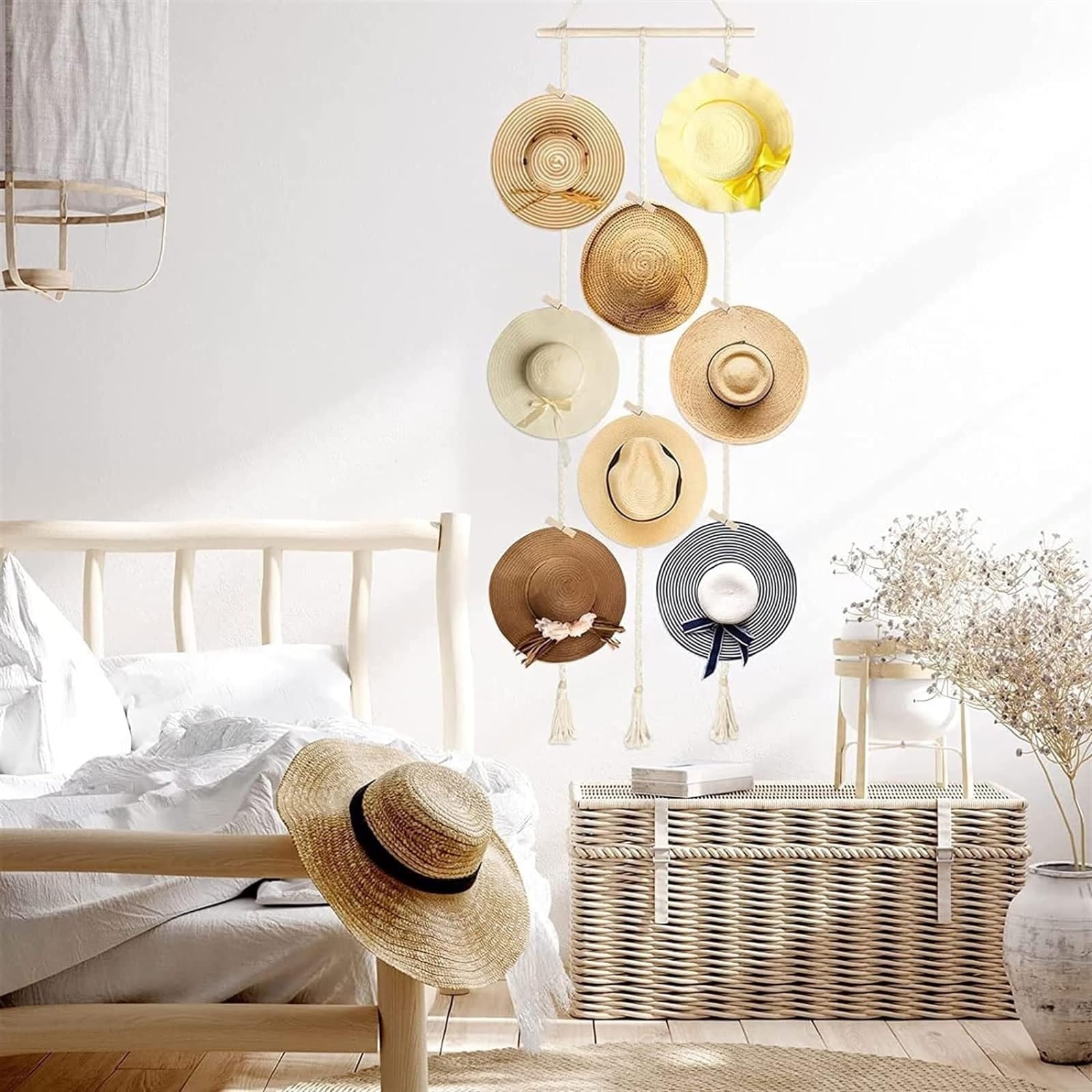 Hanging Hat Storage Macrame Hat Hanger Farmhouse Boho Hat