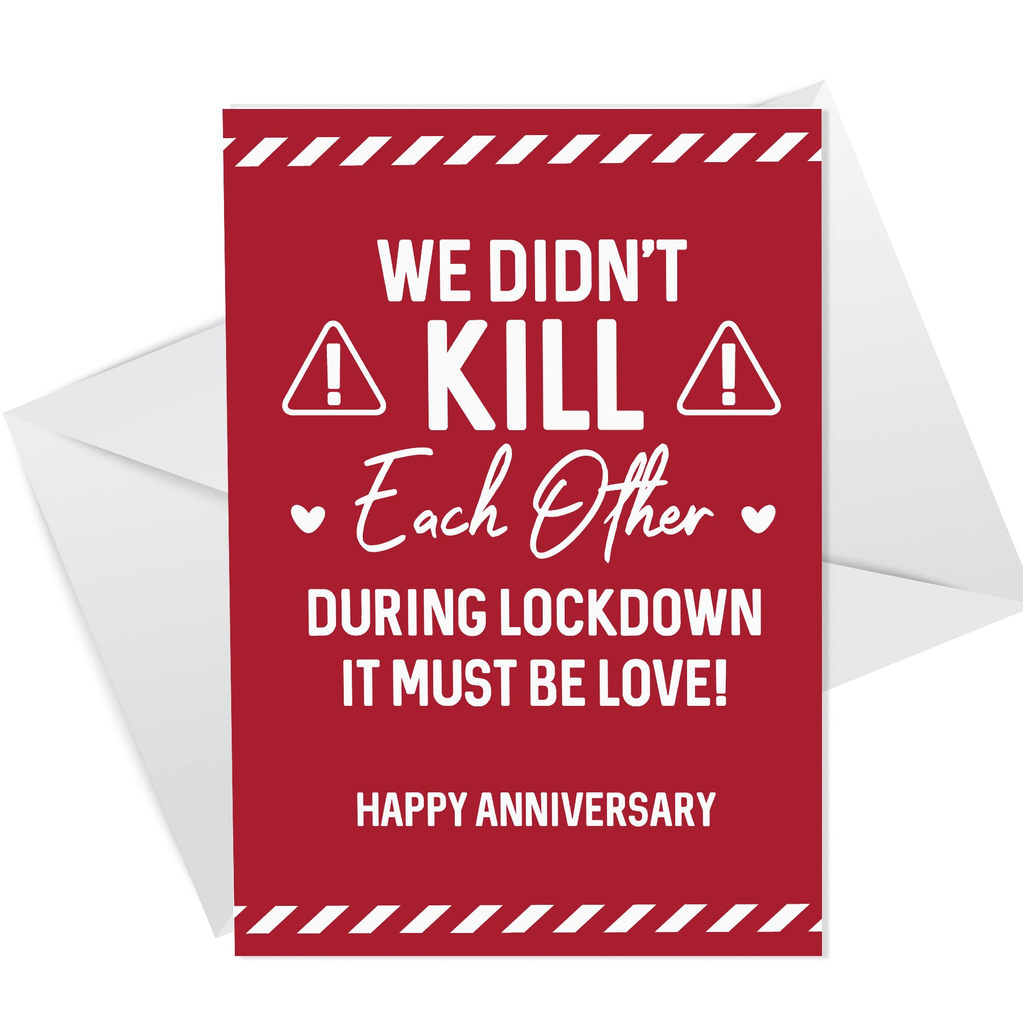 RED OCEAN Anniversary Lockdown Funny Card For Boyfriend Girlfriend Husband Wife Cheeky Novelty Cards
