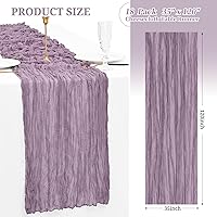 Vista 37 de Showgeous 10 Pack Baby Pink Cheesecloth Table Runner 10FT Long Semi-Sheer Gauze Table Runner Boho or Rustic Wedding Decor for Wedding Decor Arch