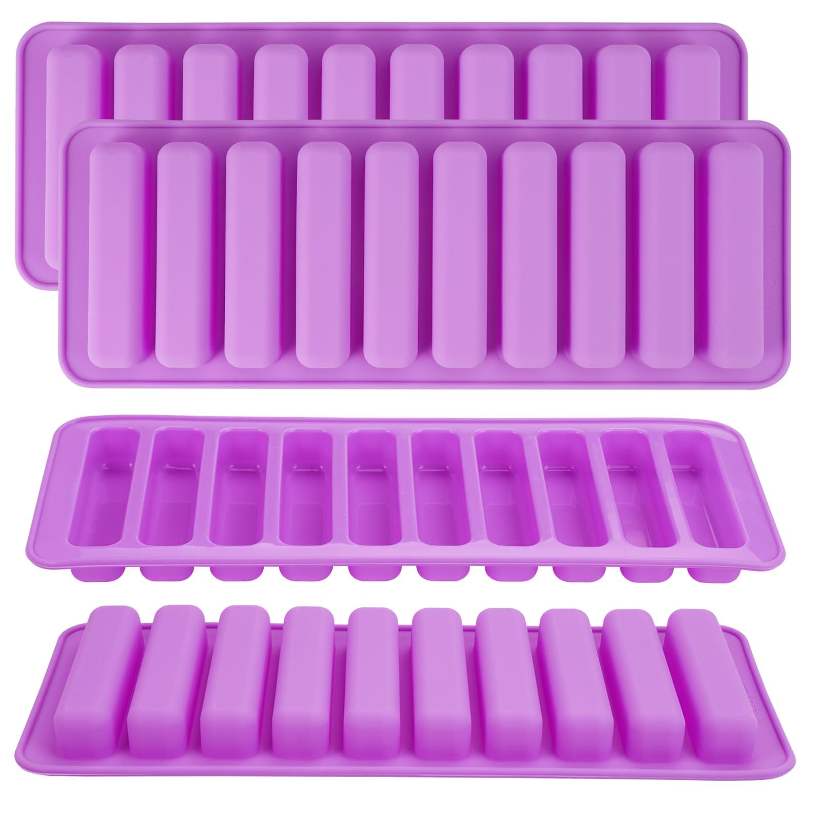 4 Pieces Granola Bars Mould 7.6 x 1.8 cm Chocolate Bar Moulds 10 Cavities