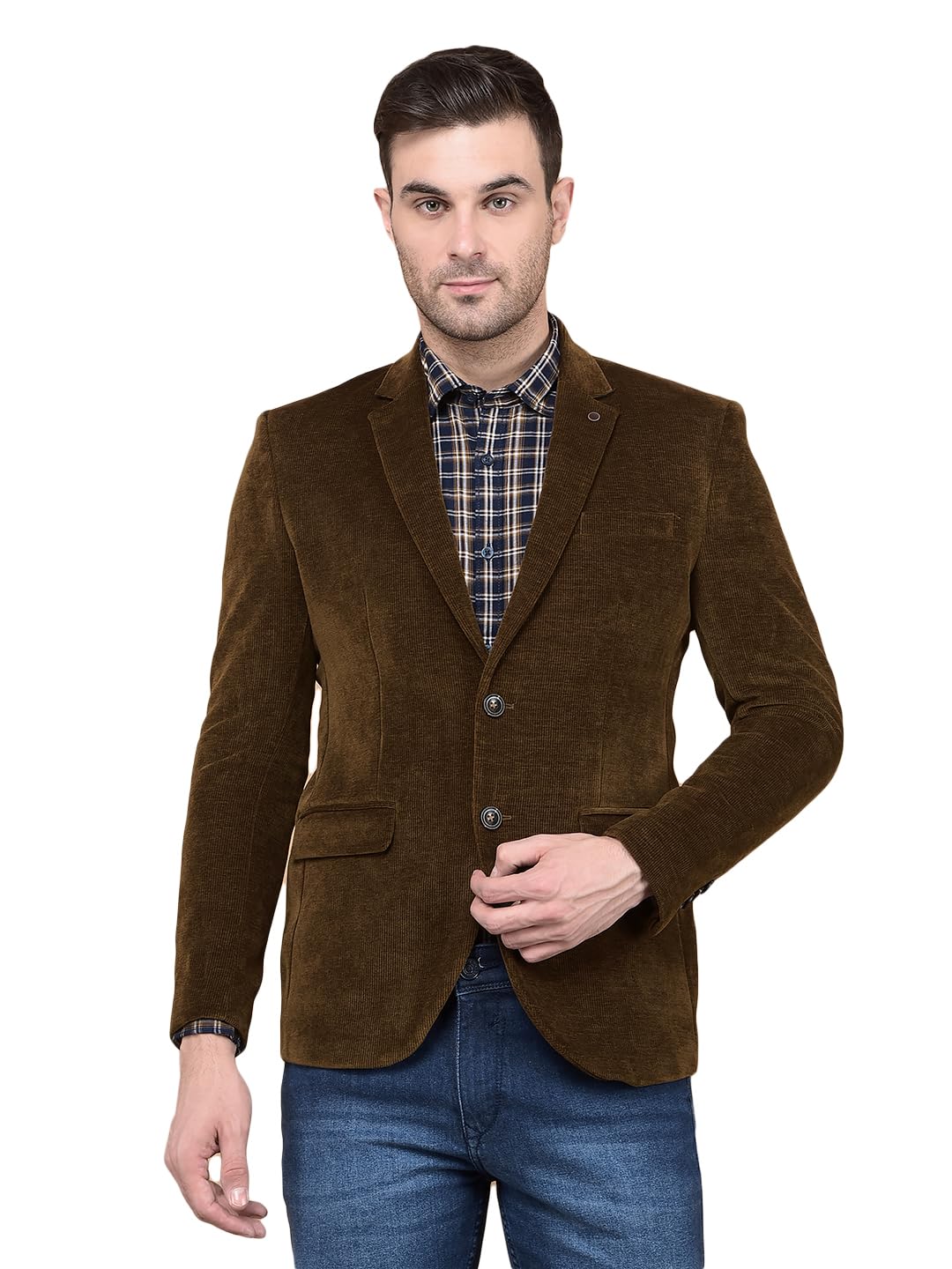 crimsoune club Men's Brown Corduroy Blazer-picture-34