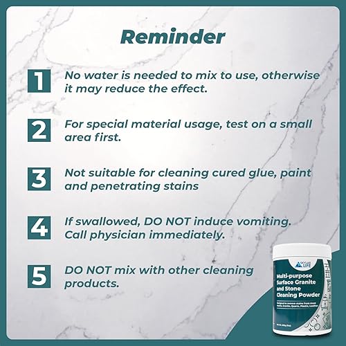 Miniatura 7 de Skylarlife - Polvo de limpieza multiusos para superficies (7.05 oz) para eliminar manchas de óxido, amarillamiento, manchas de aceite, de la mayoría