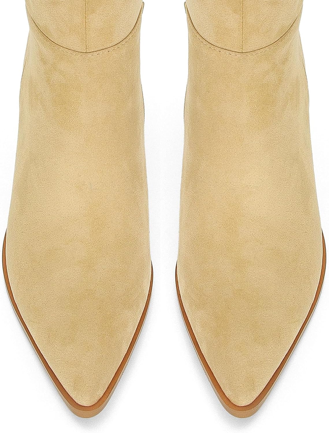 MICIFA Burgundy Kitten Heel Knee High Boots for Women Side Zipper Tall Leather Boots Pointed Toe Fall Dress Boots - Image 6