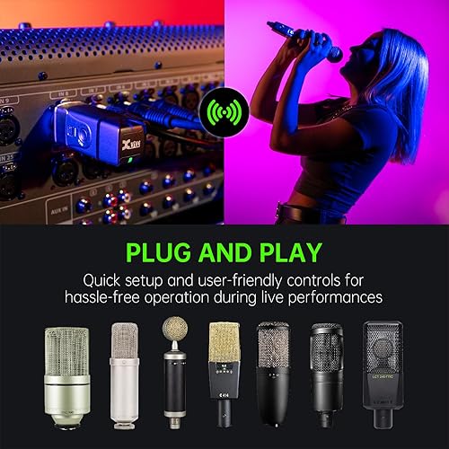 Vista 26 de Xvive Receptor Bluetooth XLR inalámbrico P3, adaptador Bluetooth para altavoces, mezclador de audio, sistemas PA, sistema DJ (P3 XLR)