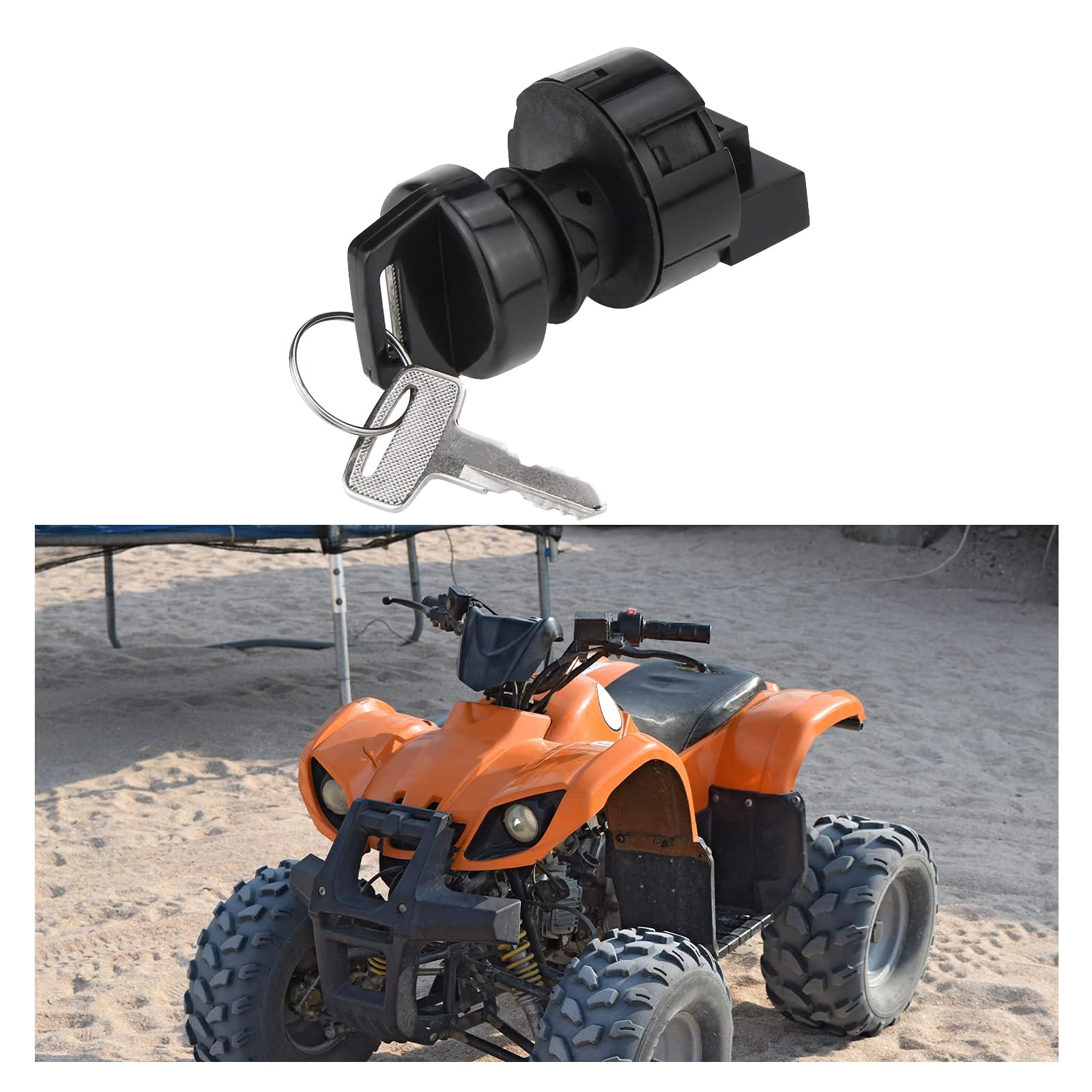 GKmowPack-1 Car Ignition Key Switch, 6 Pin 3 Position Starter Switch, Automotive Ignition Replacement Part, Compatible with Polaris Sportsman 300 325 400 450 500 550 570 700 800 (Black)