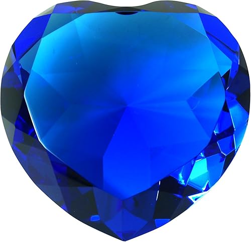 Miniatura 1 de Tripact Inc Pisapapeles de diamantes de cristal de corazón de zafiro de 3.150 in