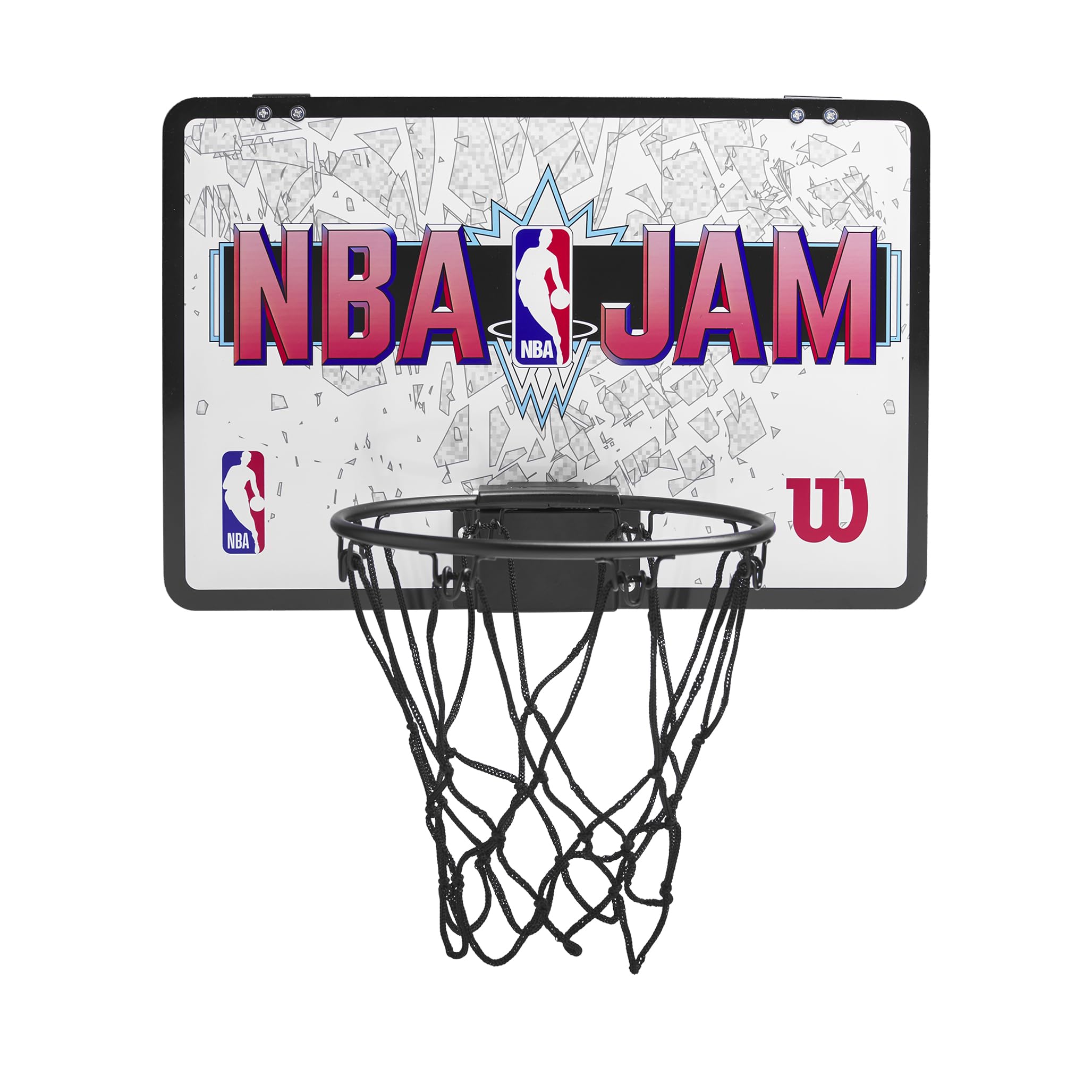 Wilson NBA Jam Mini-Basketballkorb, Inkl. Basketball und Stickerbogen