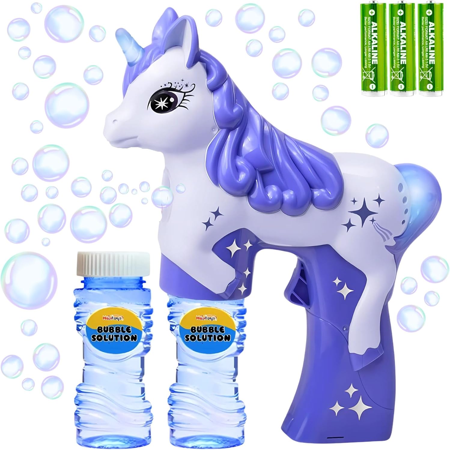 Pink Unicorn Bubble Gun for Kids – Automatic Bubble Machine Blower Toy | Cute Bubble Blaster for Toddlers, Boys & Girls | Outdoor Play, Birthday Party & Summer Fun