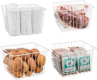 Vista 4 de Cestas de Alambre para Congelador, Organizadores de Almacenamiento para Cocina para Congeladores de Cofre y Verticales, Contenedores Divisores