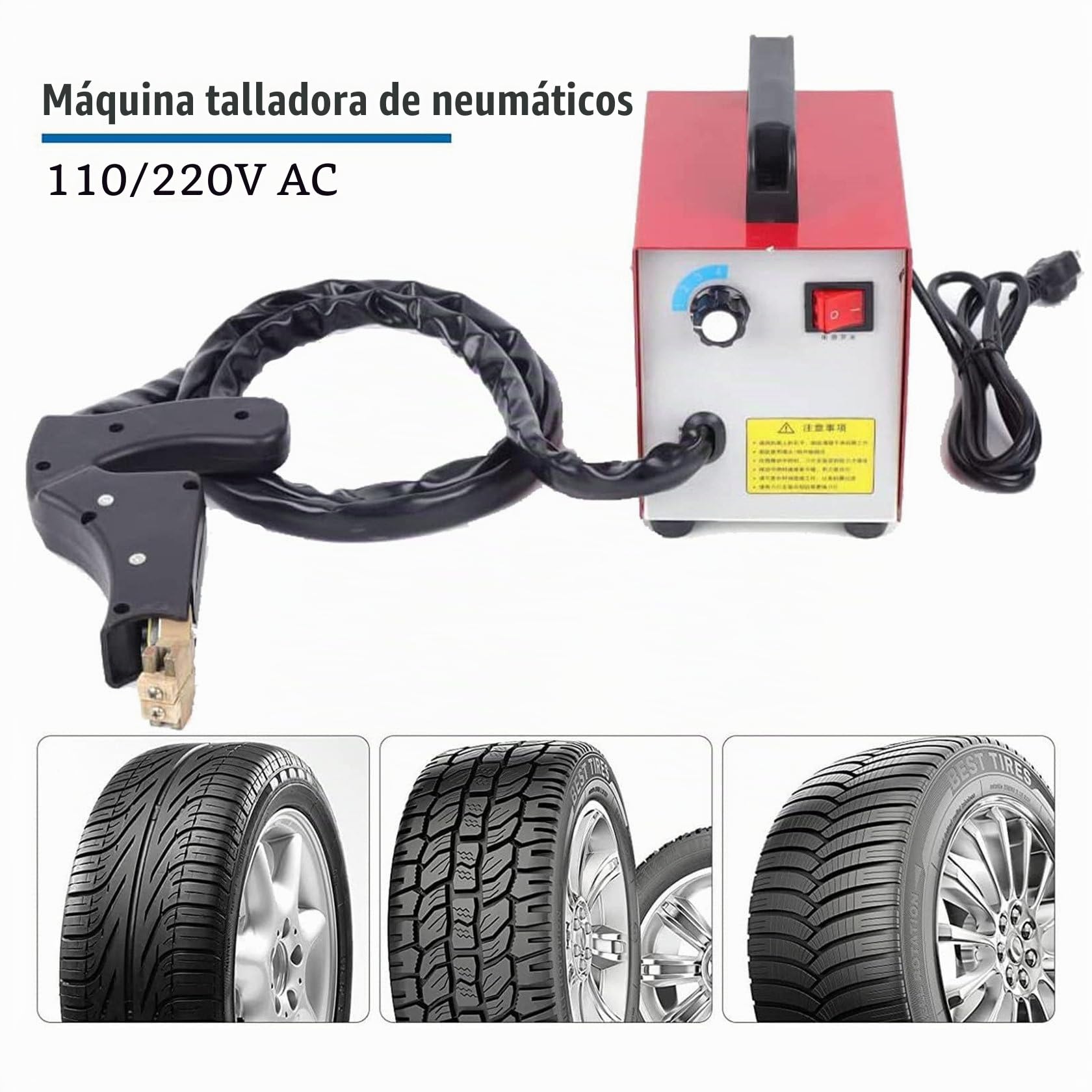 Máquina ranuradora de neumáticos portátil, máquina de ranurado de neumáticos con calefacción, Herramienta de ranurado de neumáticos de 400 W, máquina de Grabado de ranurado de neumáticos para neumáti