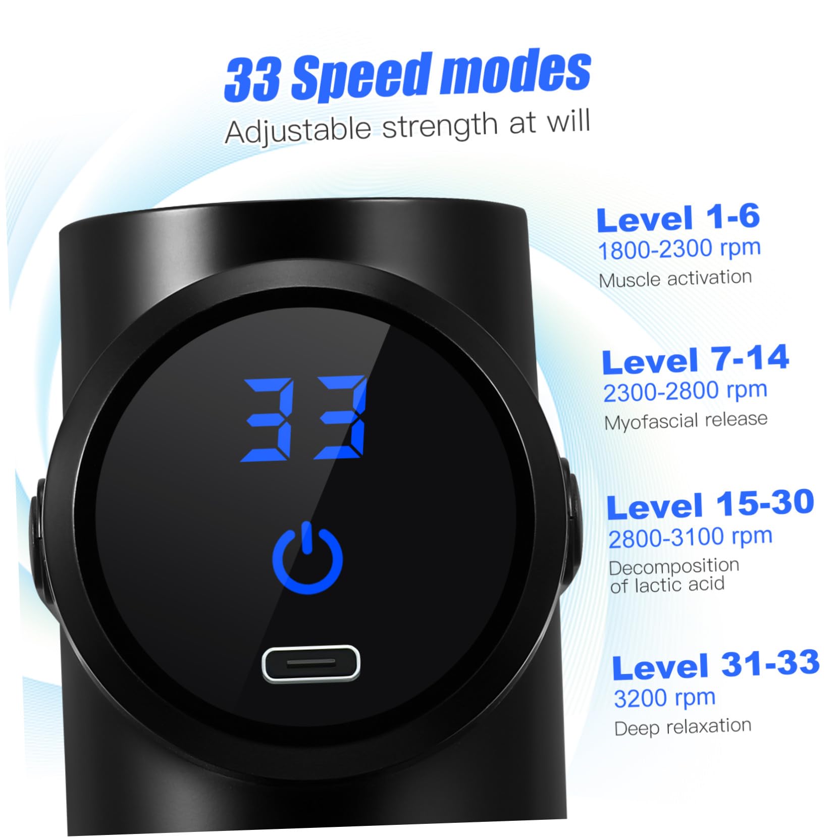 Veemoon Masajeador Muscular Portátil USB Recargable Pequeño Masajeador de Mano con Diseño Silencioso Alta y Torque para Cuello y Cuerpo Dispositivo Eléctrico para Relajación y Muscular