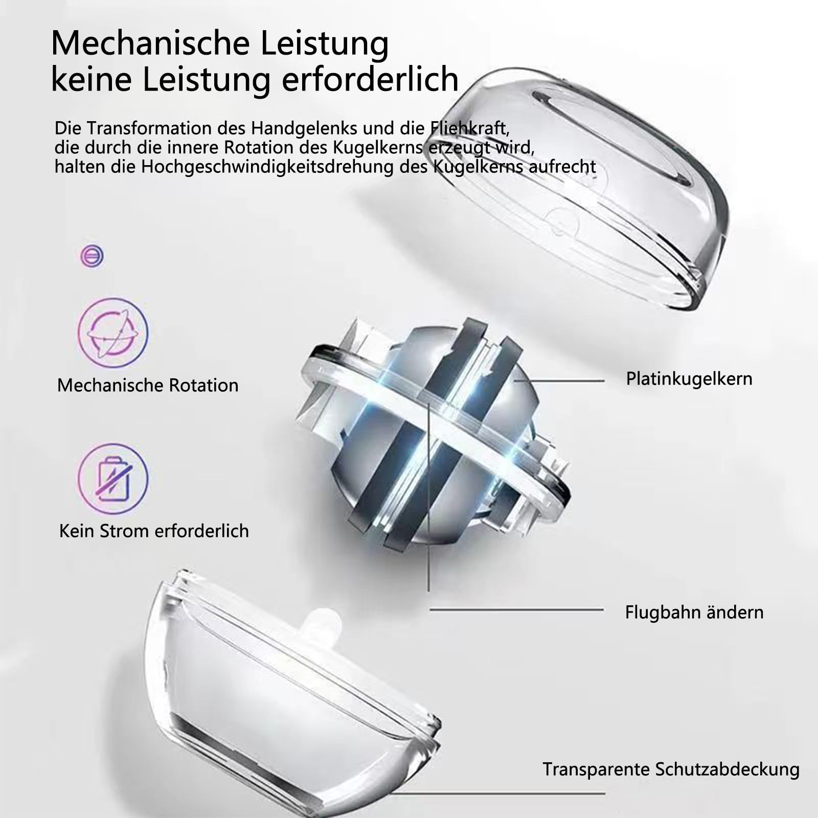 Gyroskopischer Handtrainer Autostart, Gyroskope für Handübungen mit LED Licht Handgelenk Trainerball mit FarbigeLichter Rotationsball Handgelenk Ball zum Training der Hand und Armmuskulatur