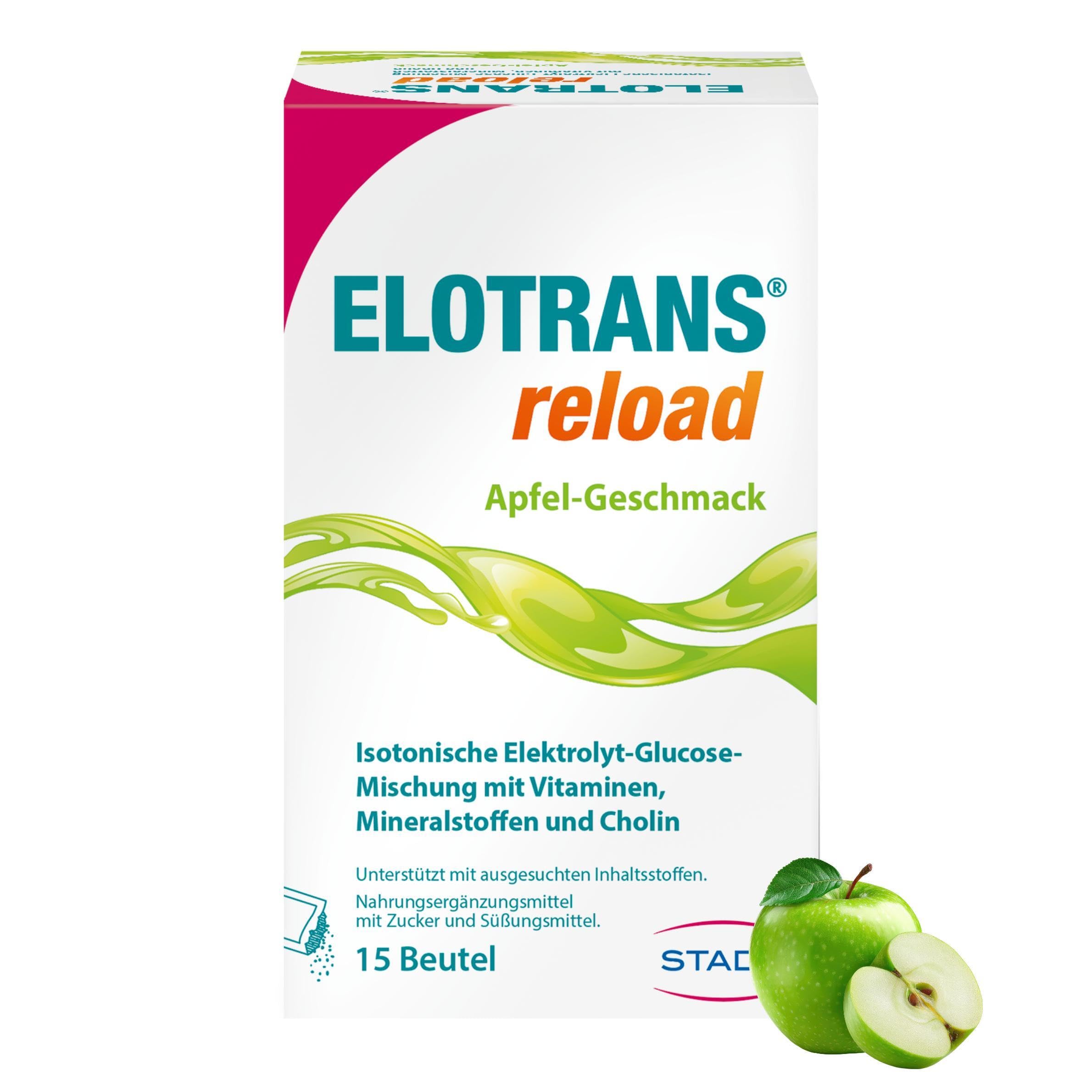 ELOTRANS reload Elektrolyte Pulver Sport, Apfel, 1x 15 Beutel