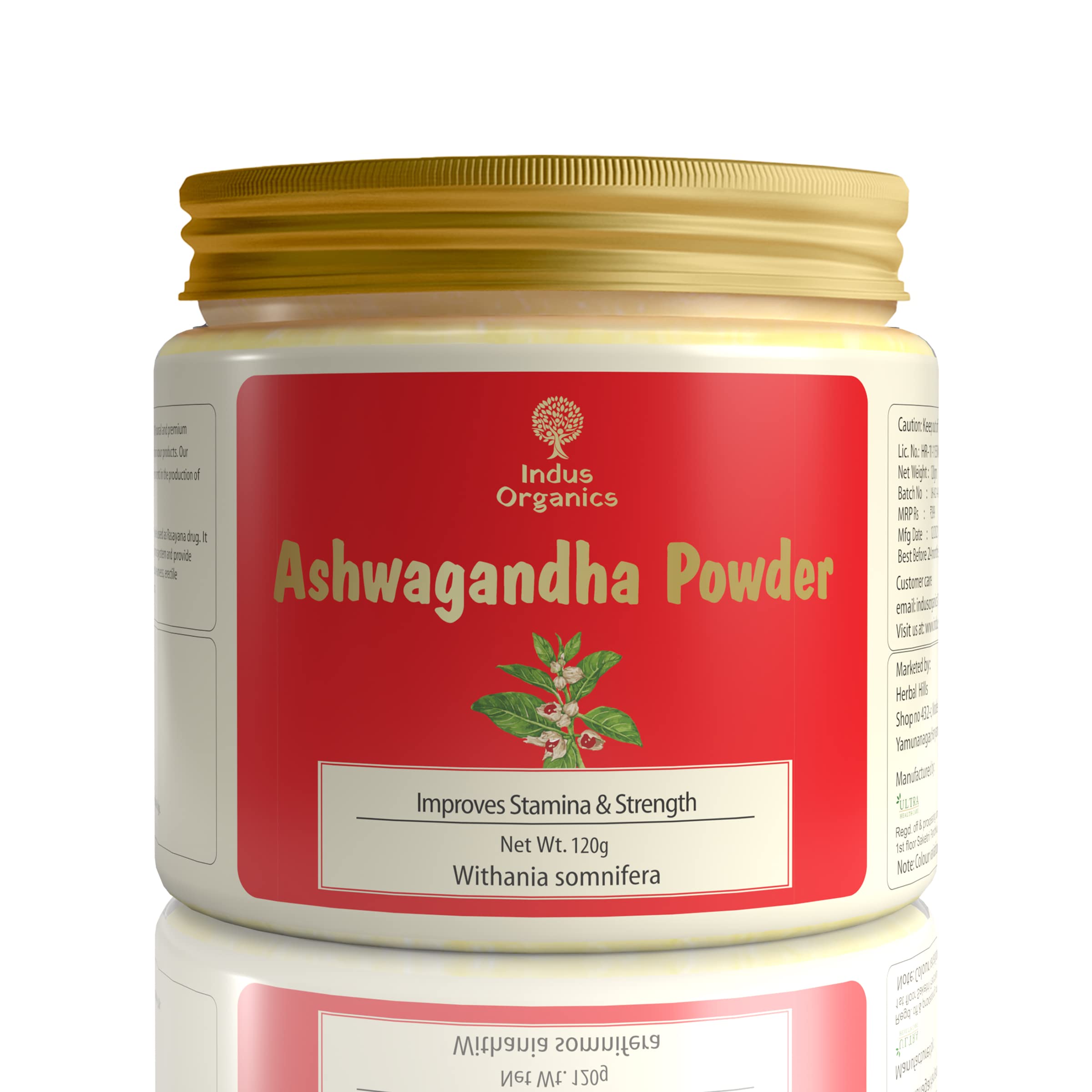 Indus Organics Pure Ashwagandha Powder for Height Growth, Stress,Anxiety,Vitality and Vigour 120 gm (B09WG15LTZ) Amazon Price History, Amazon Price Tracker