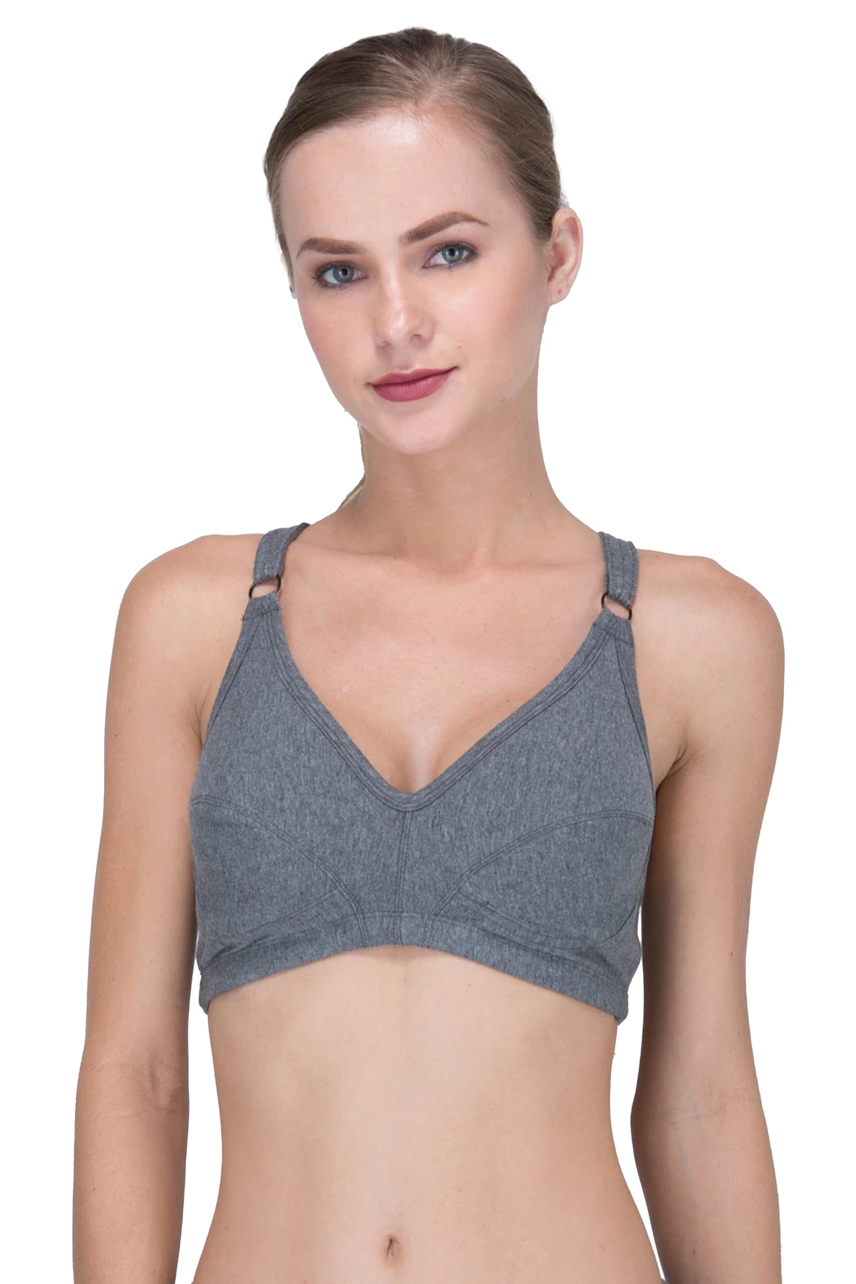 Cottonique Hypoallergenic Organic Cotton Racerback Pullover Bra