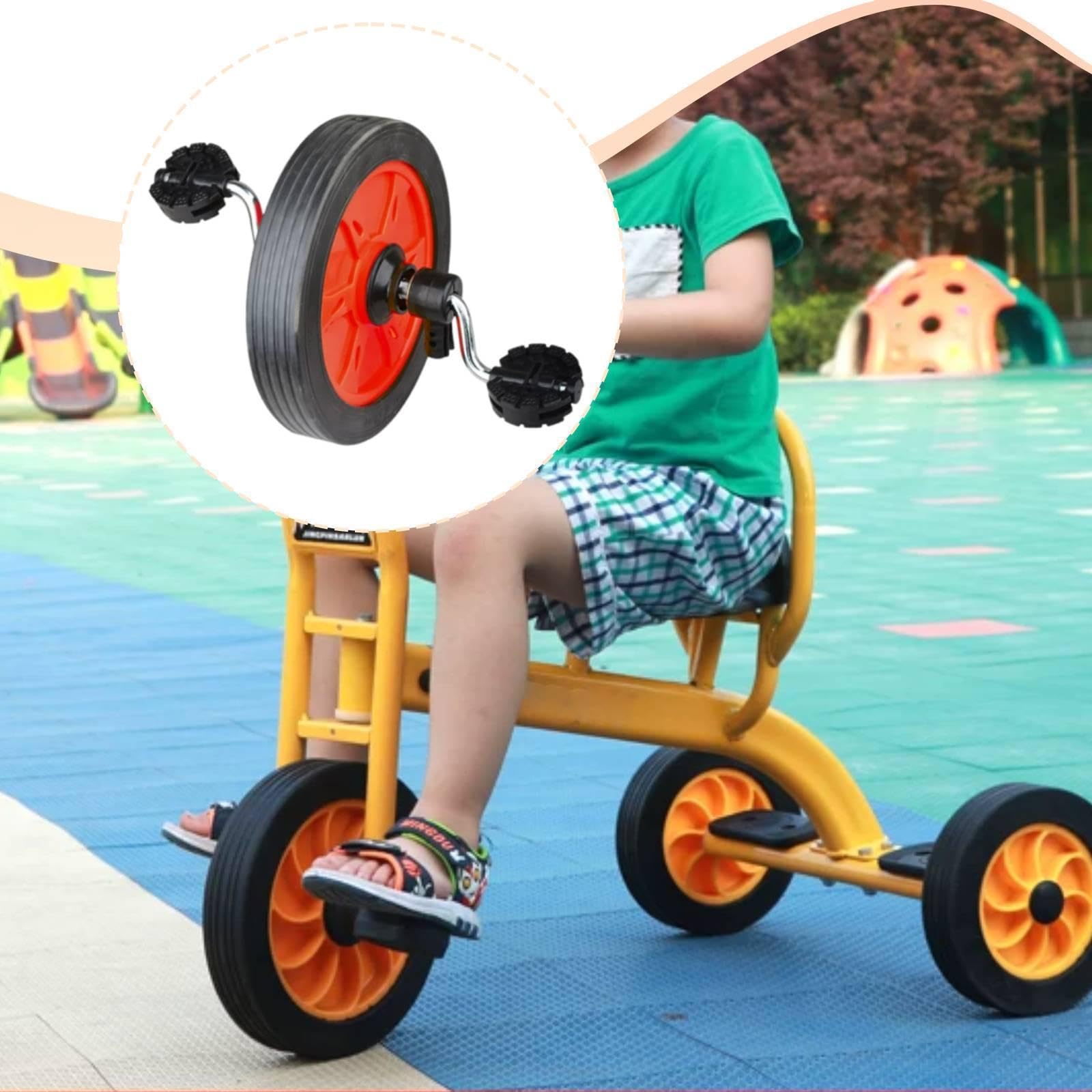 Roues de Rechange pour Enfants, Montage Facile, Compatibles avec Tous Les Modèles, Pneus en Mousse, Roulements, Roues de 1 Pouce, Rouge