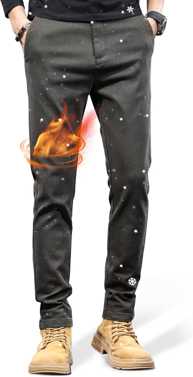 Amazon Co Jp Amazon限定ブランド ズボン メンズ 細身 チノパン 綿 パンツ ストレッチ 防寒パンツ メンズ 裏起毛ボア スキーパンツ 暖かカーゴパンツ イージーパンツ 通気 ポケット付き 長ズボン 軽快 ワイドパンツ 大きいサイズ 春 秋 冬 男女兼用 ダークグレー