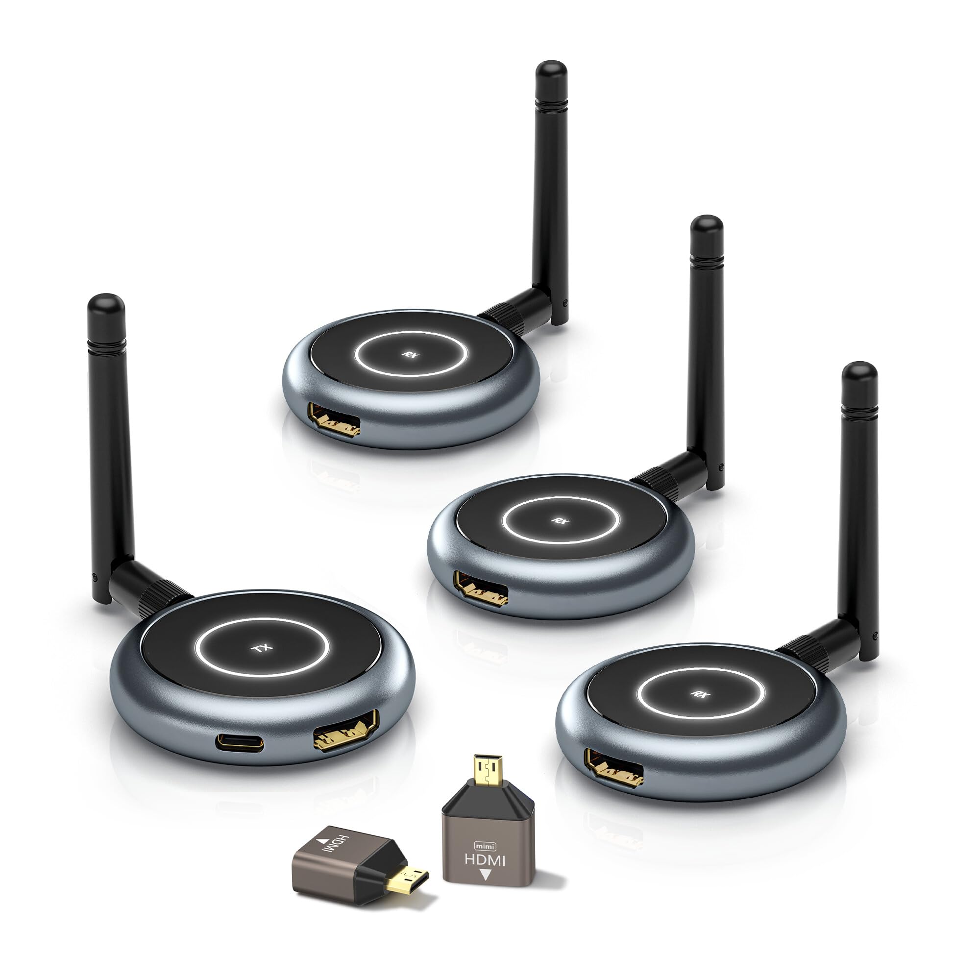Amazon.co.jp: AIMIBO ワイヤレスhdmi送受信機 1×送信機+3×受信機