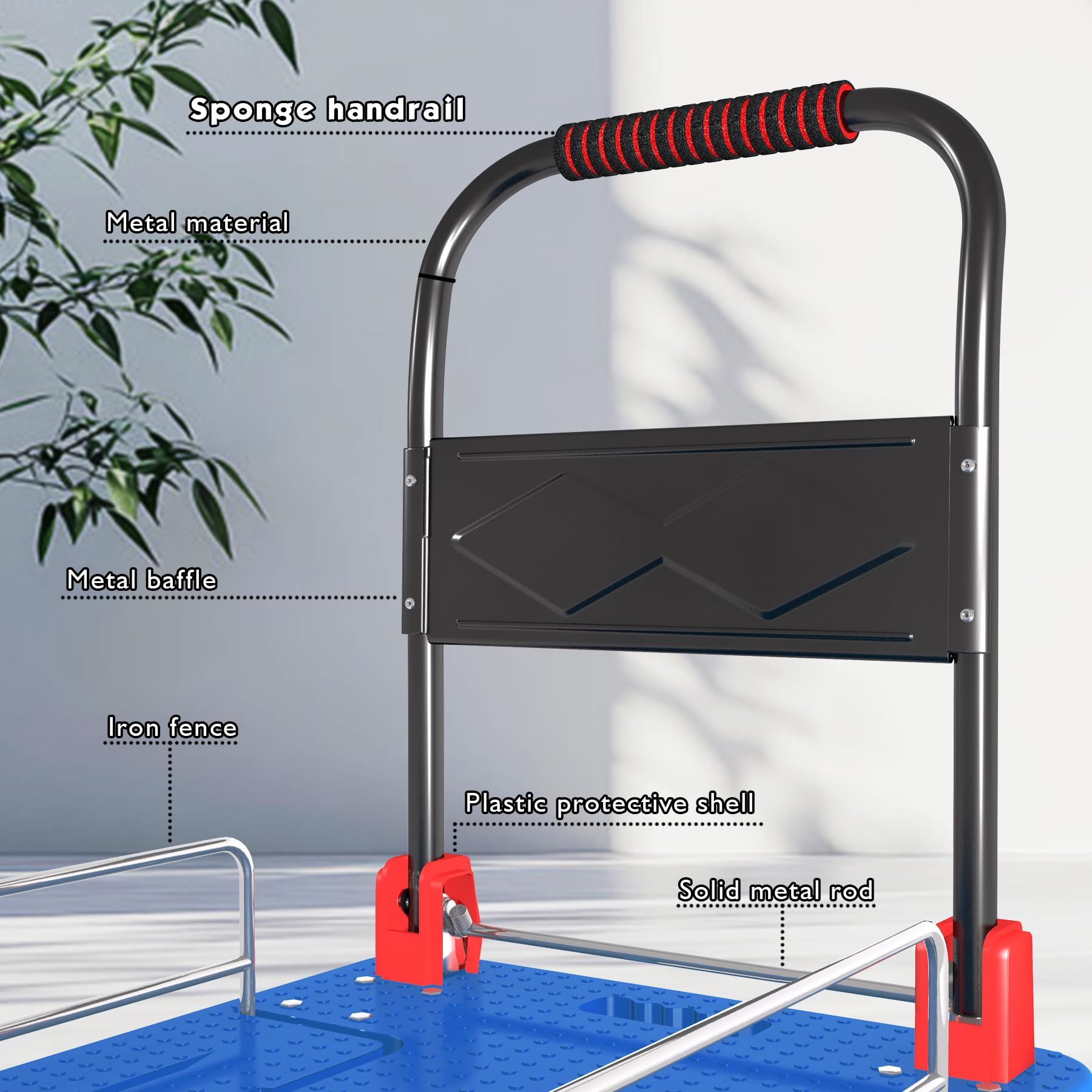 Chinco Star Folding Platform Truck - 1300lbs, Brake Wheels -6 Chinco Star Folding Platform Truck - 1300lbs, Brake Wheels -6