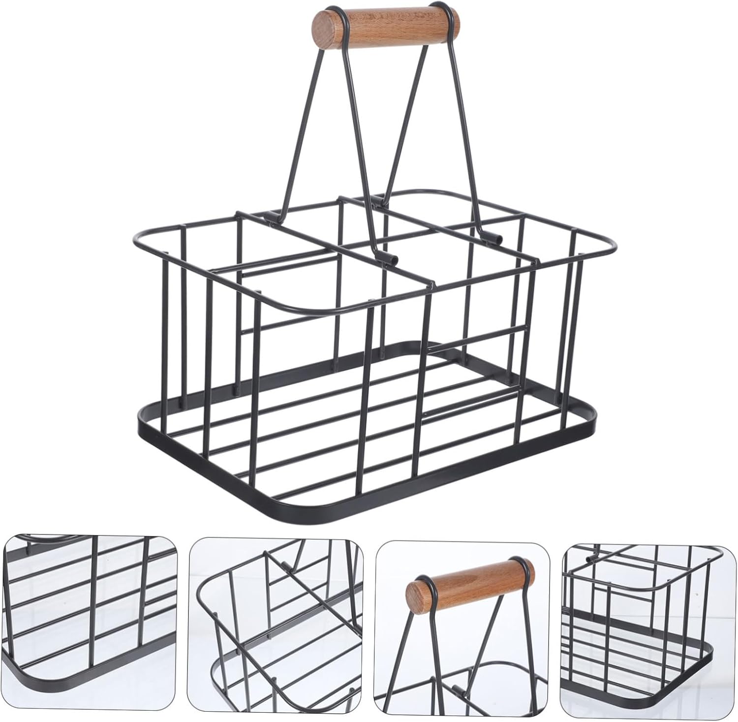 1pc Beer Rack Sturdy Handle Creative Wine Bottle Holder and Storage Organizer for Home Bars Restaurants and Hotels Stylish Wire Basket for Easy Transfer