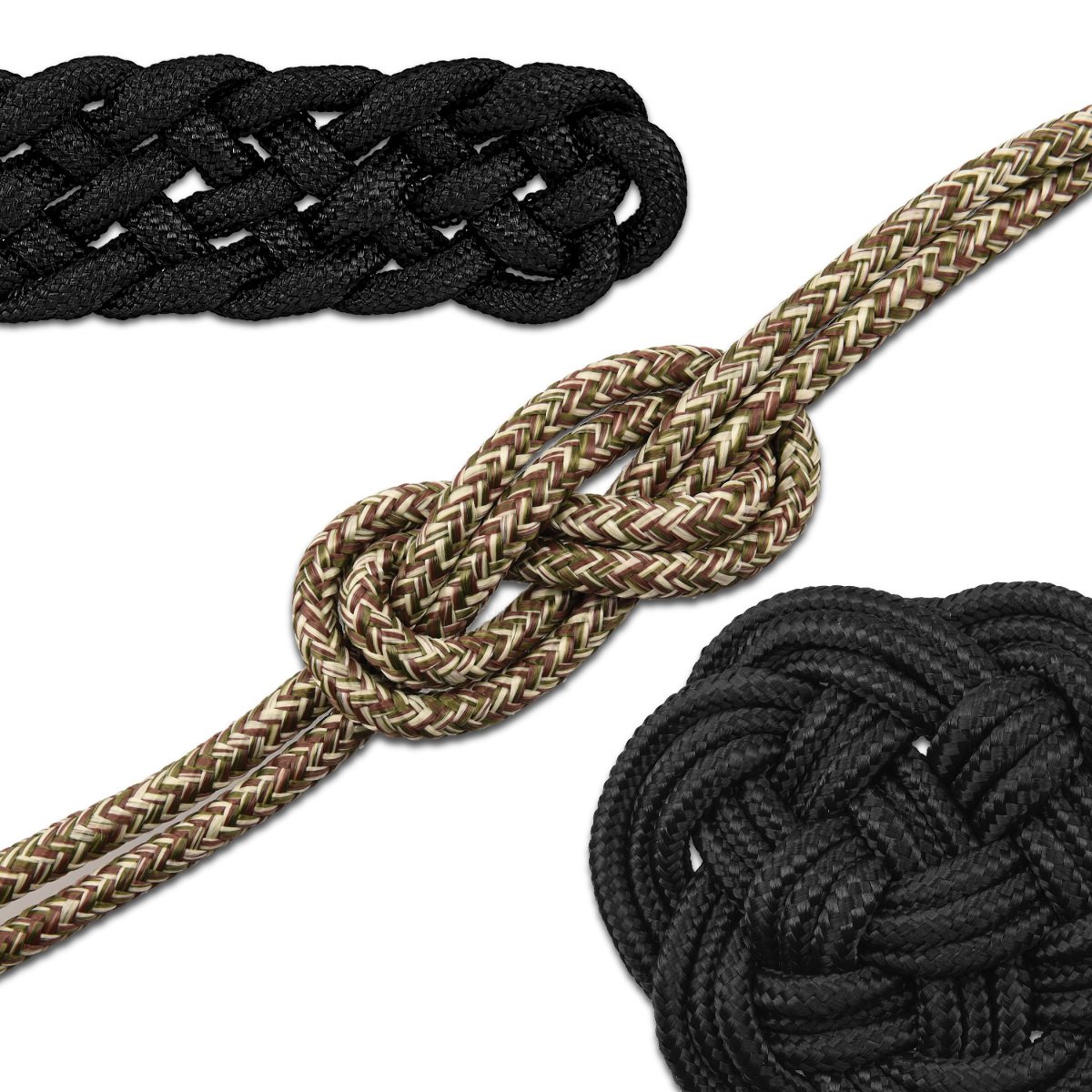 Navaris Corda Universale di Sopravvivenza - Corda 15m 9mm per Sport Outdoor Pesca Campeggio Nautica - Non Adatta per Arrampicata - Nera