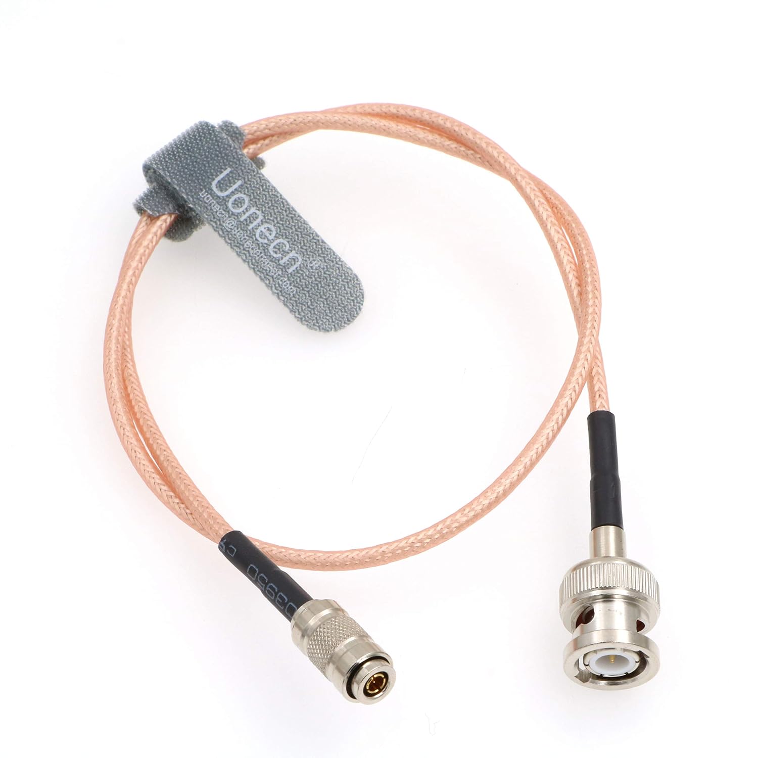 Uonecn RG179 DIN 1.0/2.3 Mini BNC to BNC Male, Right Angle DIN 75ohm HD SDI Coaxial Video Cable for Blackmagic, 1.6FT/50CM image 4