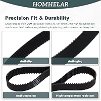Vista 3 de Correa de compresor de aire AC-0815 para Craftsman. Reemplaza los números de pieza CAC-1311, CAC-1342 Negro
