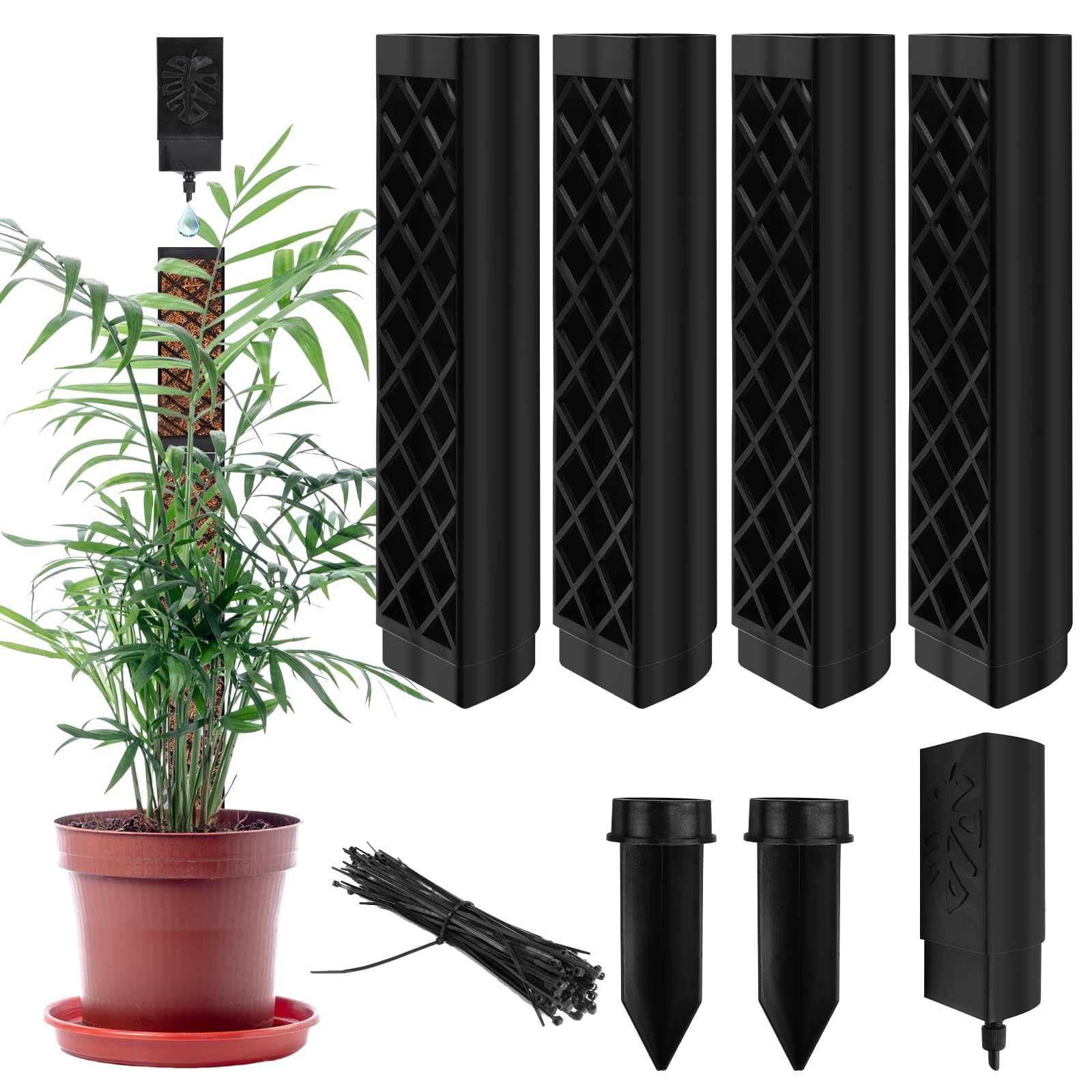 Bâton de mousse pour monstera FAELNK avec système d'arrosage intégré