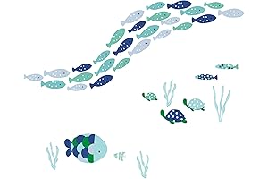 Lambs & Ivy Oceania Aqua/Blue Aquatic Wall Decals