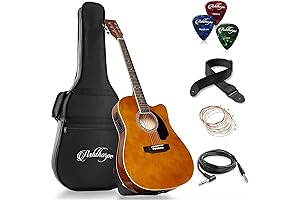 Expert Review: Ashthorpe Full-Size Cutaway Thinline Acoustic-Electric Guitar Package - Superior Tone at a Bargain