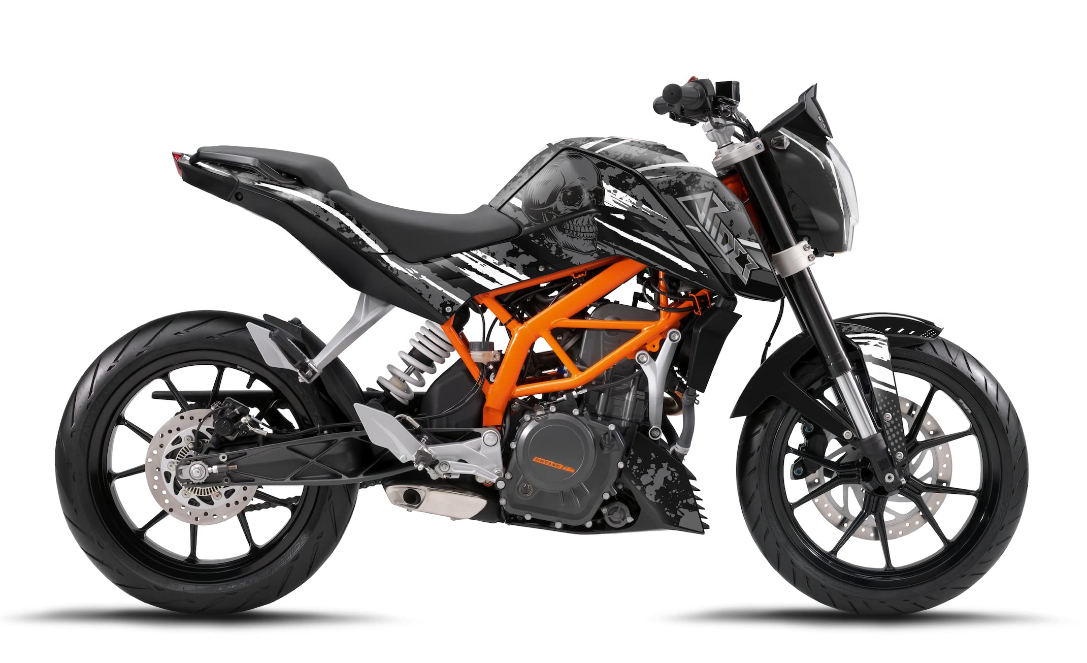 Dekor (Aufkleber) für KTM Duke 125/390 2011-2016 (Weiß)