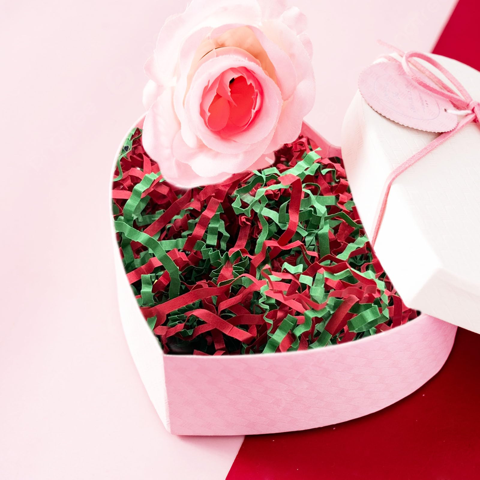 Tisspoms Relleno de papel de corte arrugado de 2 libras, trituraciones de papel para rellenar cestas, cumpleaños, envoltura de regalos, aniversario, Año Nuevo, decoración de regalo de San Valentín,